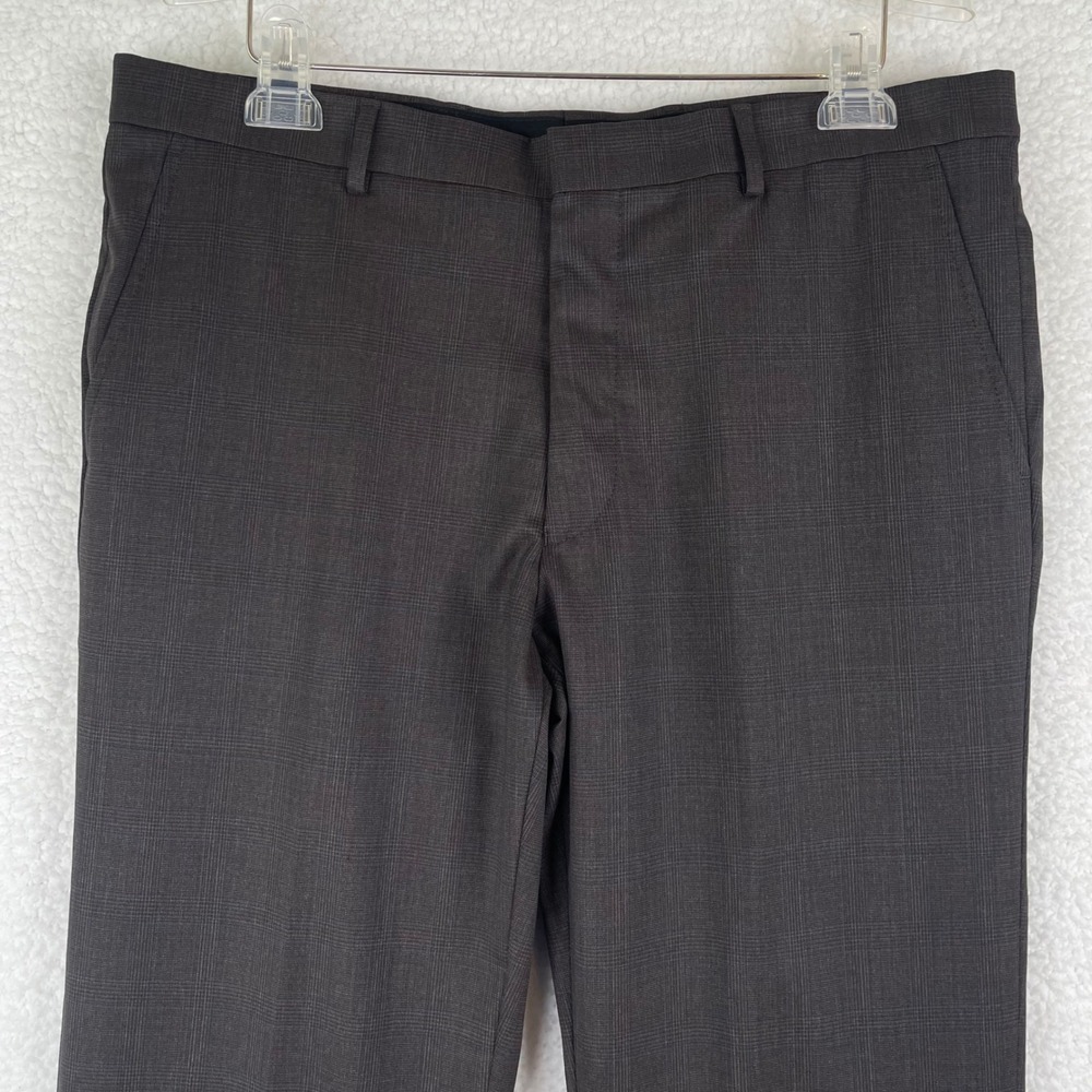 Jos. A. Bank Lucky Glen Plaid Wool Blend Dress Pants Mens 36x30 Flat Front